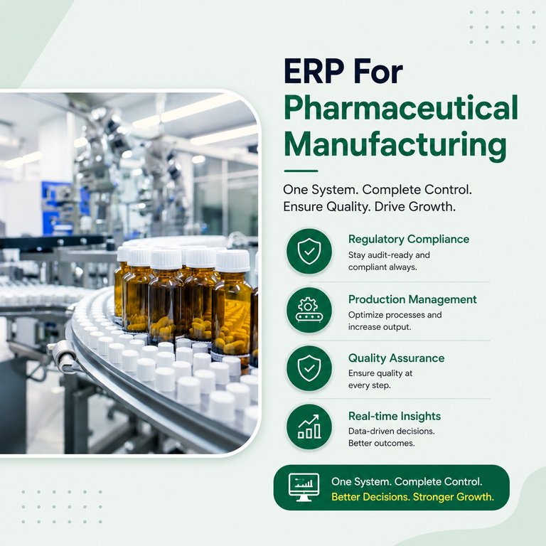 How Modern ERP Systems Transform Pharmaceutical Manufacturing Operations - Cover Image