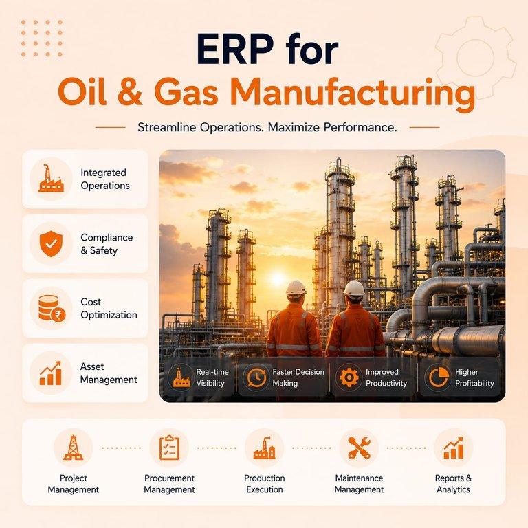 Modern ERP Solutions for Oil & Gas Manufacturing Companies - Cover Image